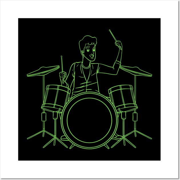 drummer guy Wall Art by Vitarisa Tees